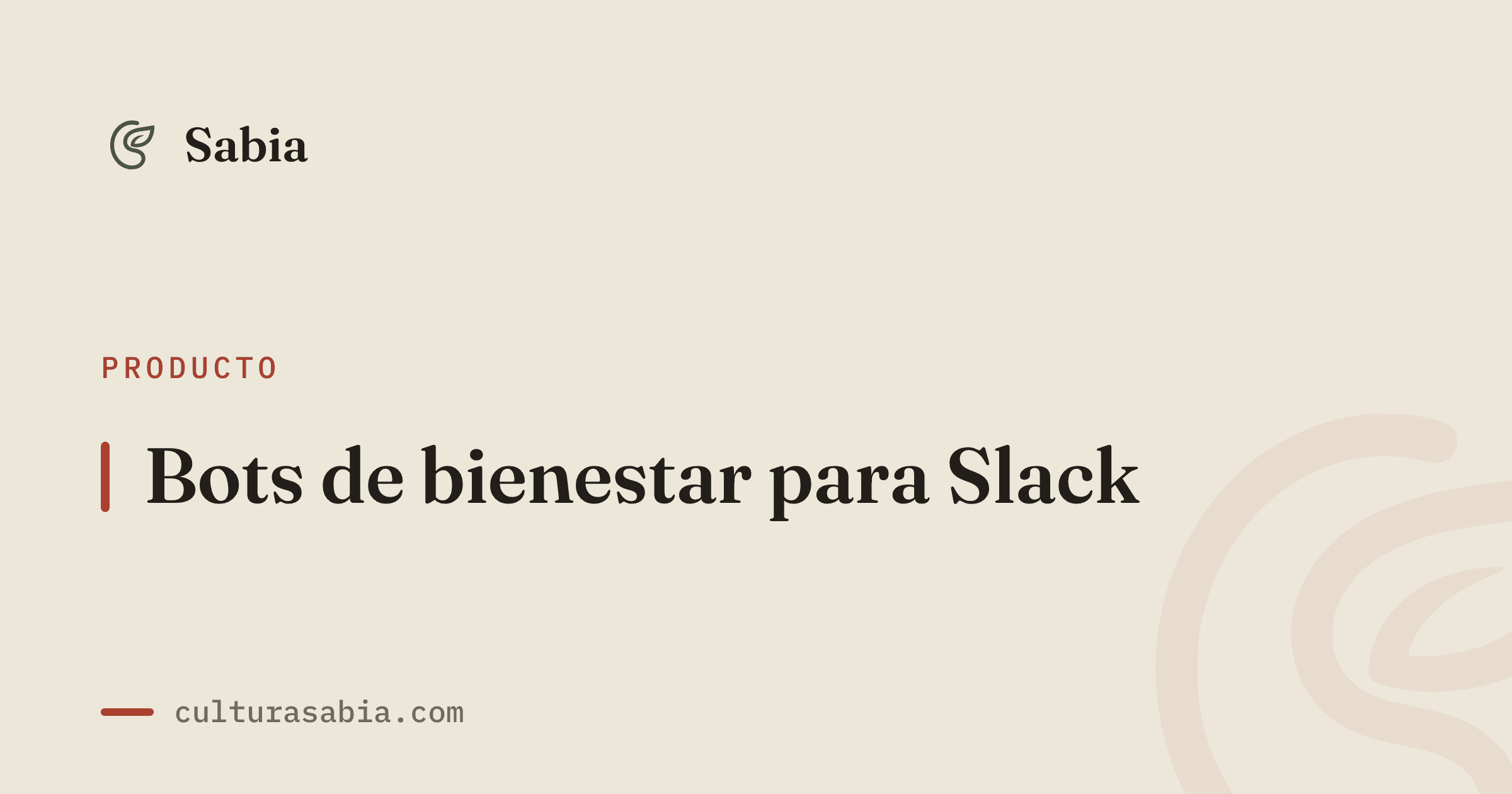 Bots de bienestar para Slack