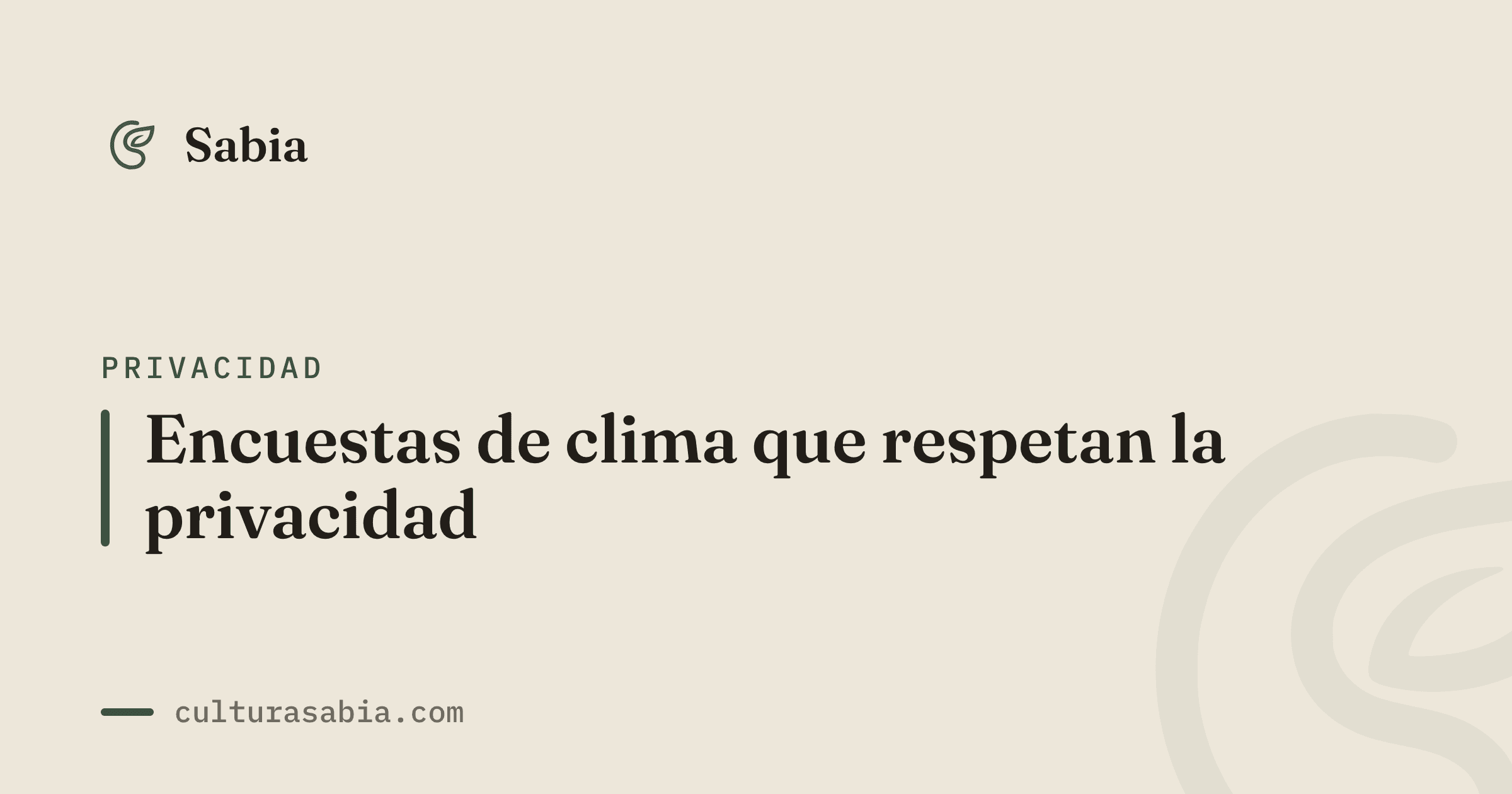 Encuestas de clima que respetan la privacidad
